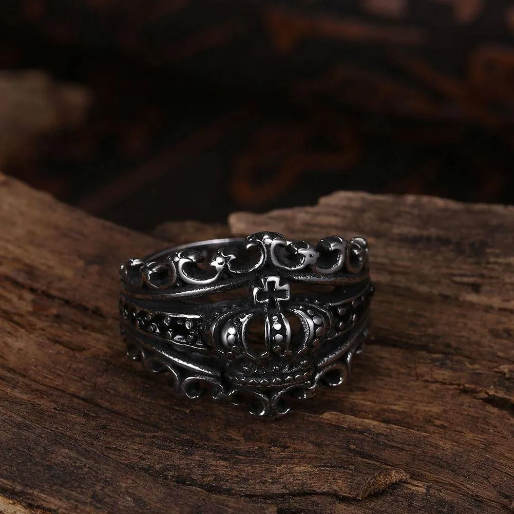 Knights Templar Ring - Royal King Crown
