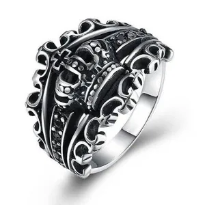 Knights Templar Ring - Royal King Crown