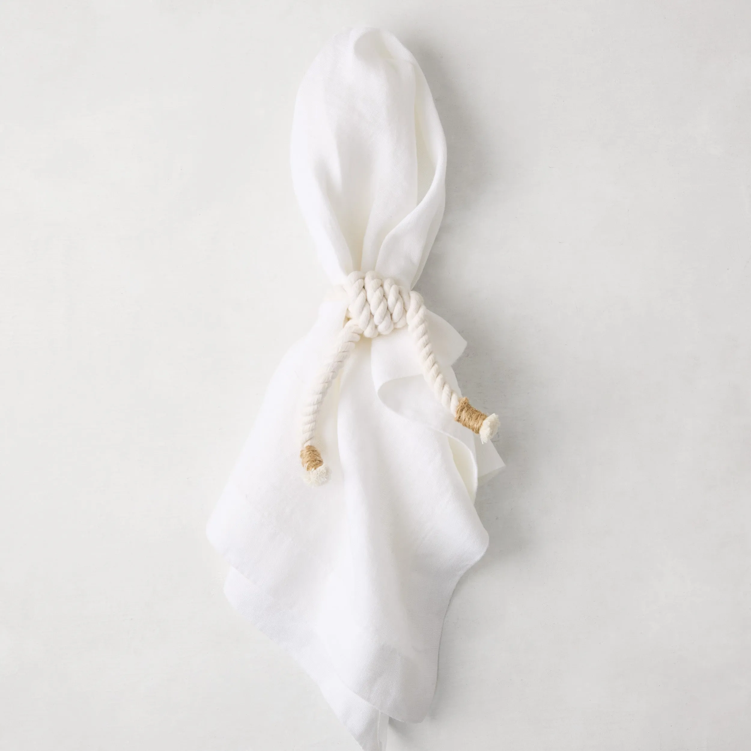 Knotted Rope Napkin Ring, Set of 4