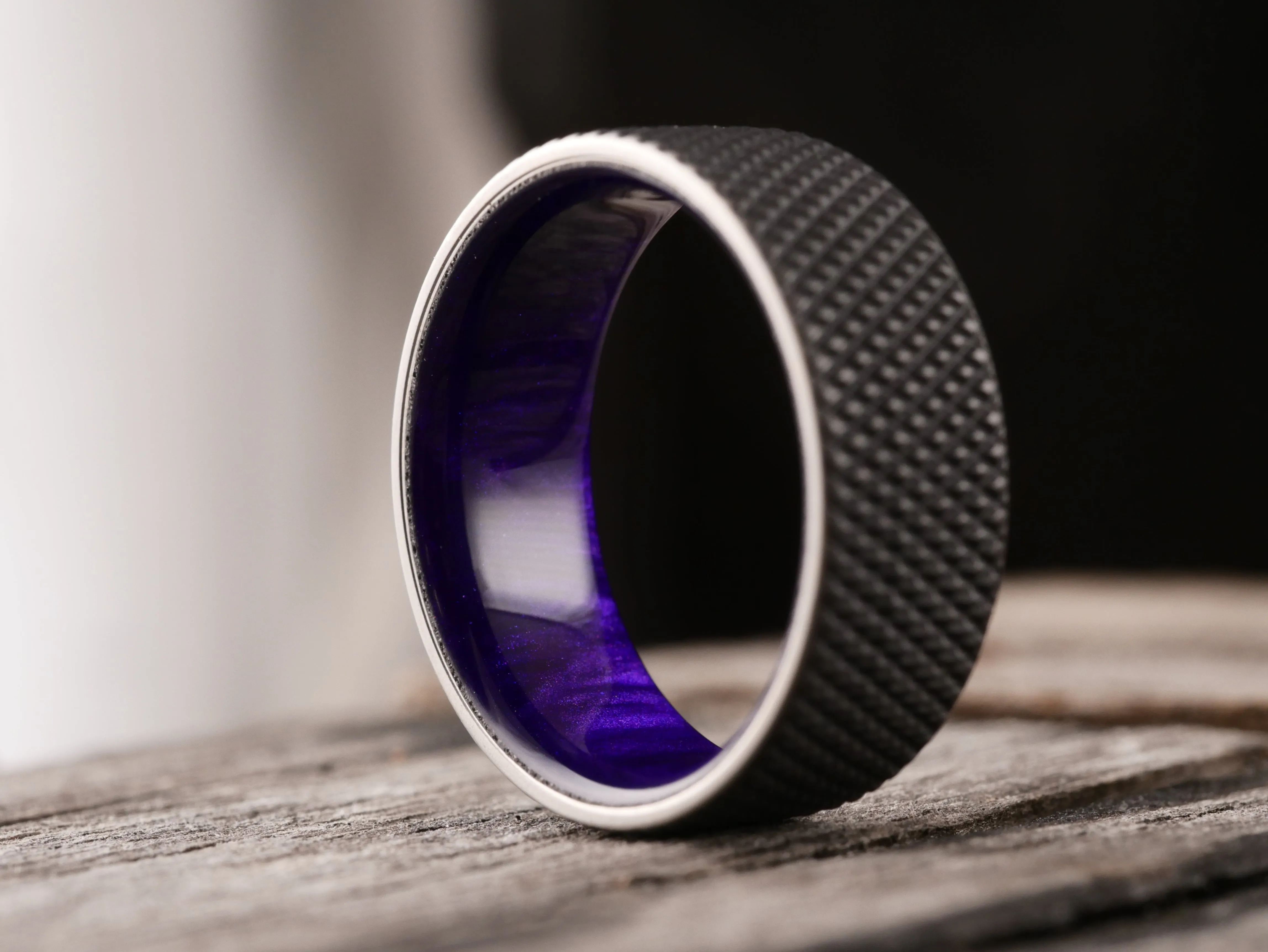 Knurled Duality (Dark Gunmetal & Royal Purple)