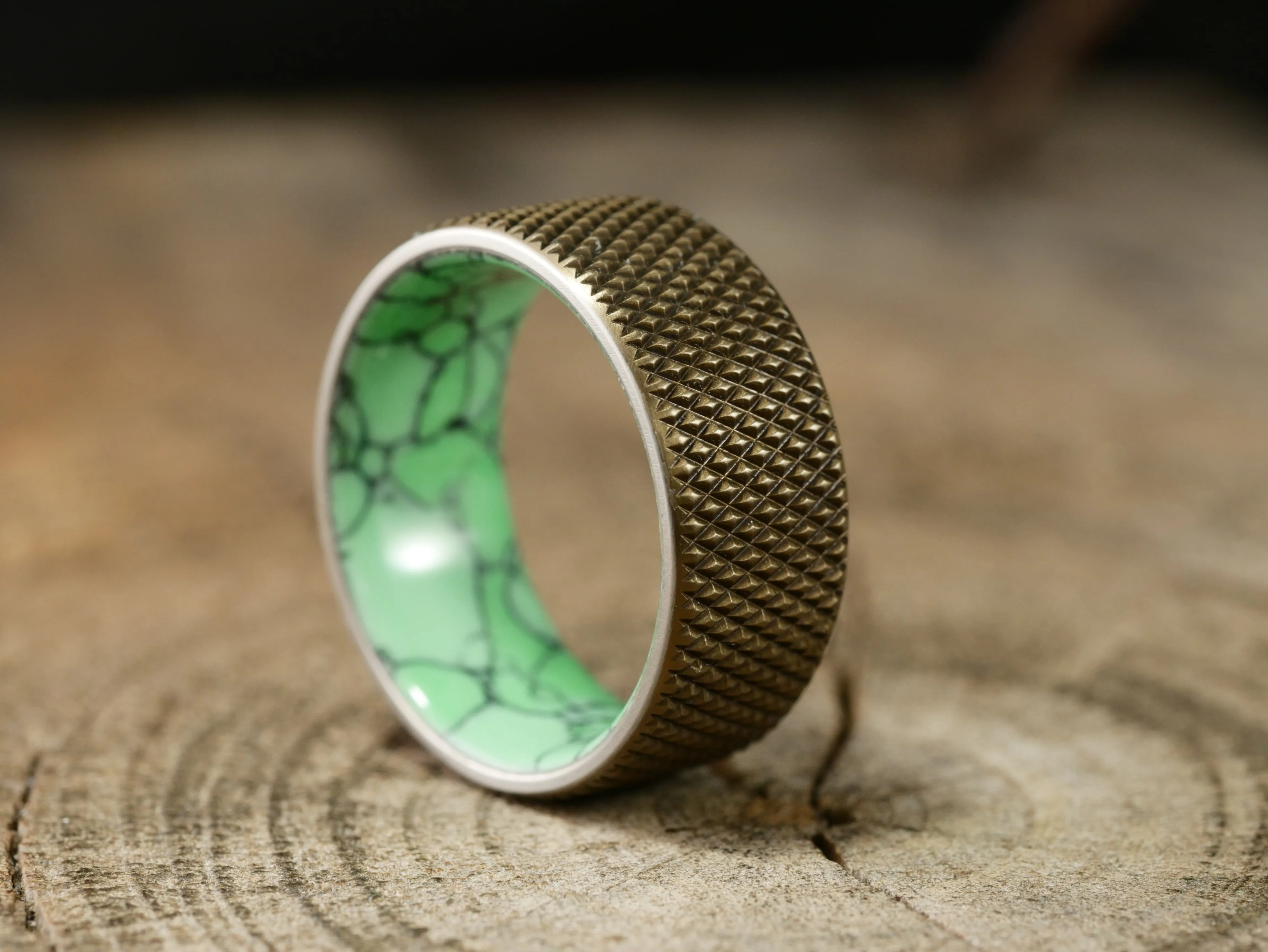 Knurled Duality (Variscite & Burnt Bronze finish)