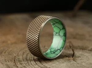 Knurled Duality (Variscite & Burnt Bronze finish)