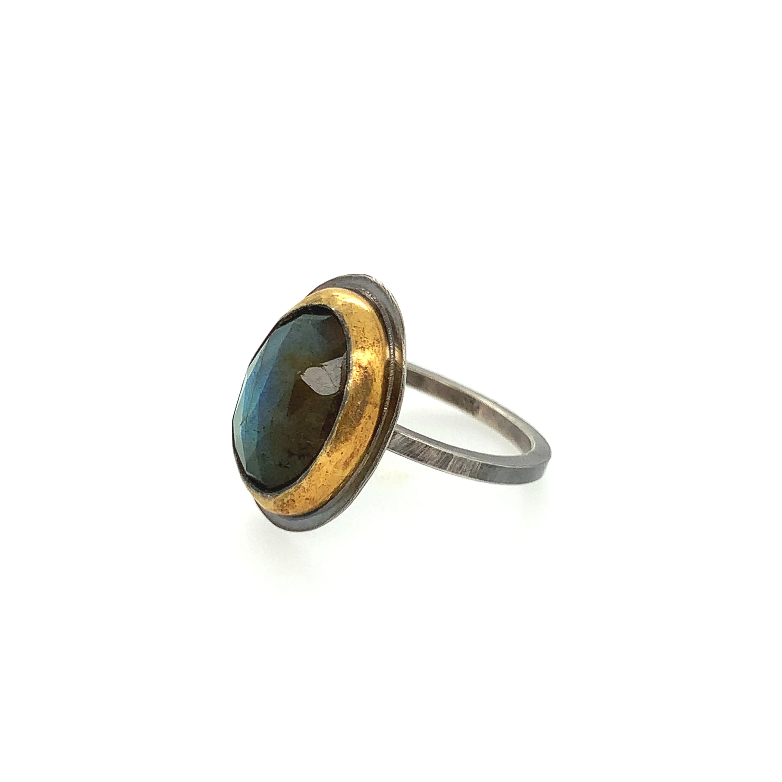 Labradorite Oval Keum-Boo Ring