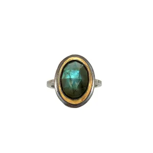 Labradorite Oval Keum-Boo Ring