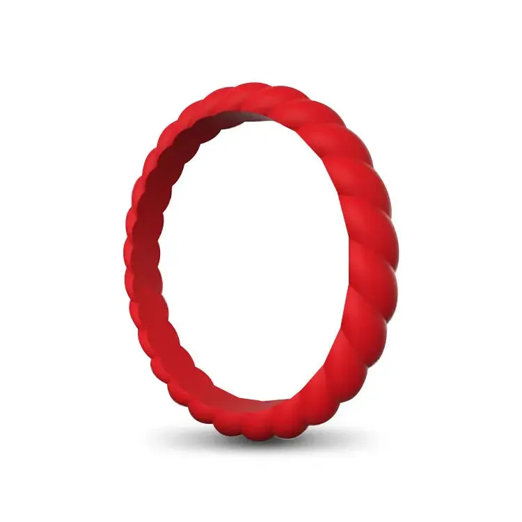Ladies Rope Silicone Ring
