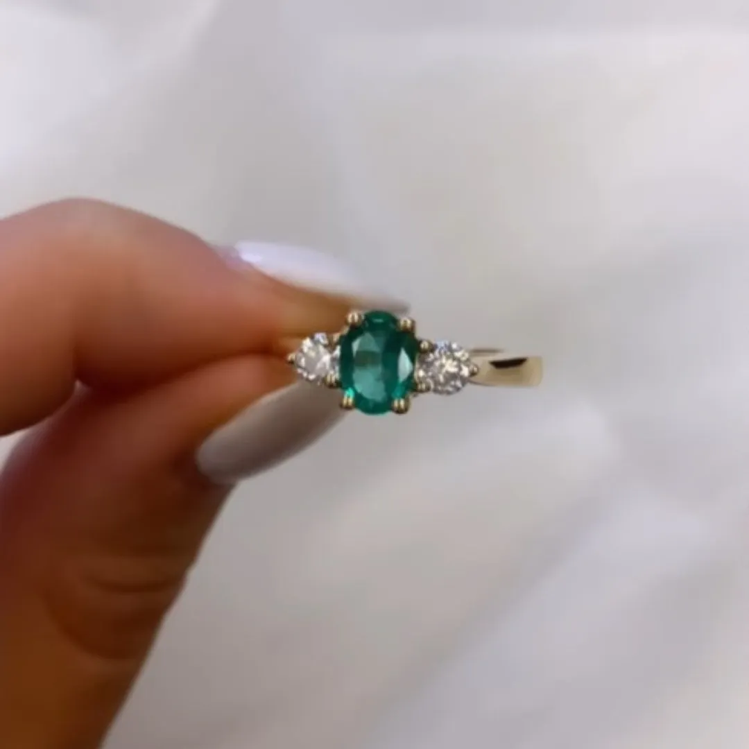 Large Oval Sapphire and Diamond Ring