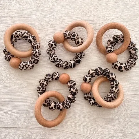 Leopard Print Teething Ring