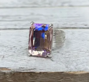Light Pink PP Adjustable Stone Ring