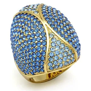 LO2188 Flash Gold Brass Ring with Top Grade
