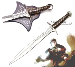 LOR Sting Sword of Frodo with Wooden Backboard