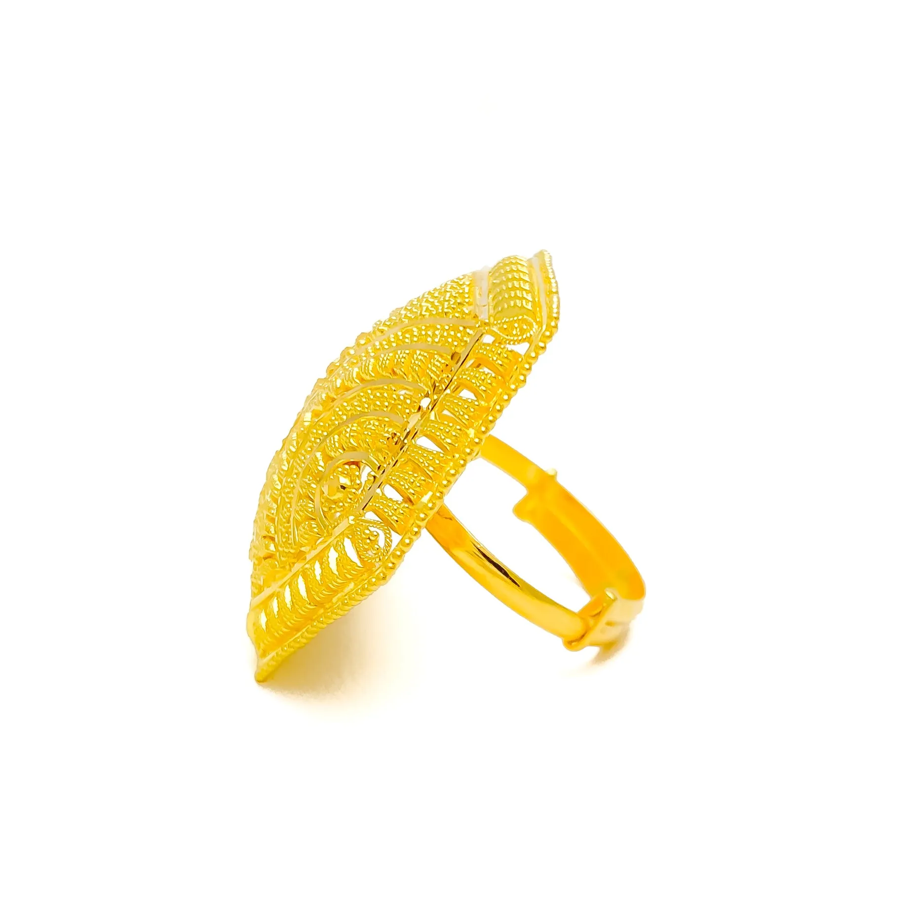 Lovely Geometric 22k Gold Statement Ring