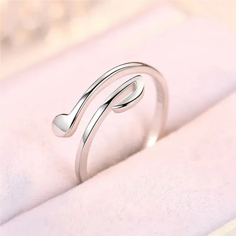Luxury Jewelry Adjustable Music Rings