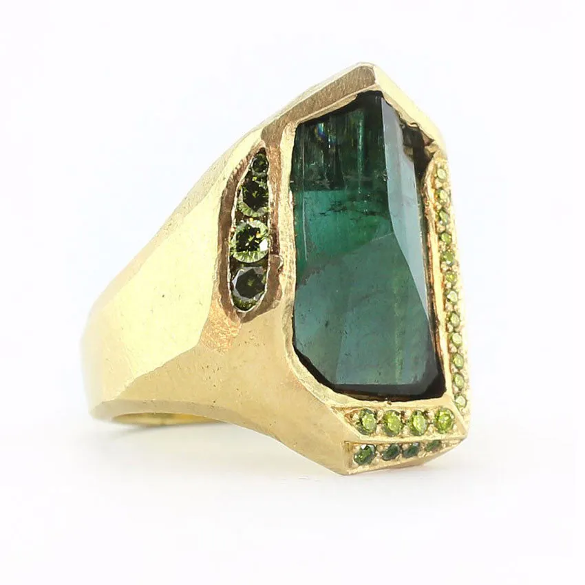 Magical Green Tourmaline Ring