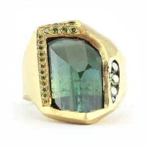 Magical Green Tourmaline Ring