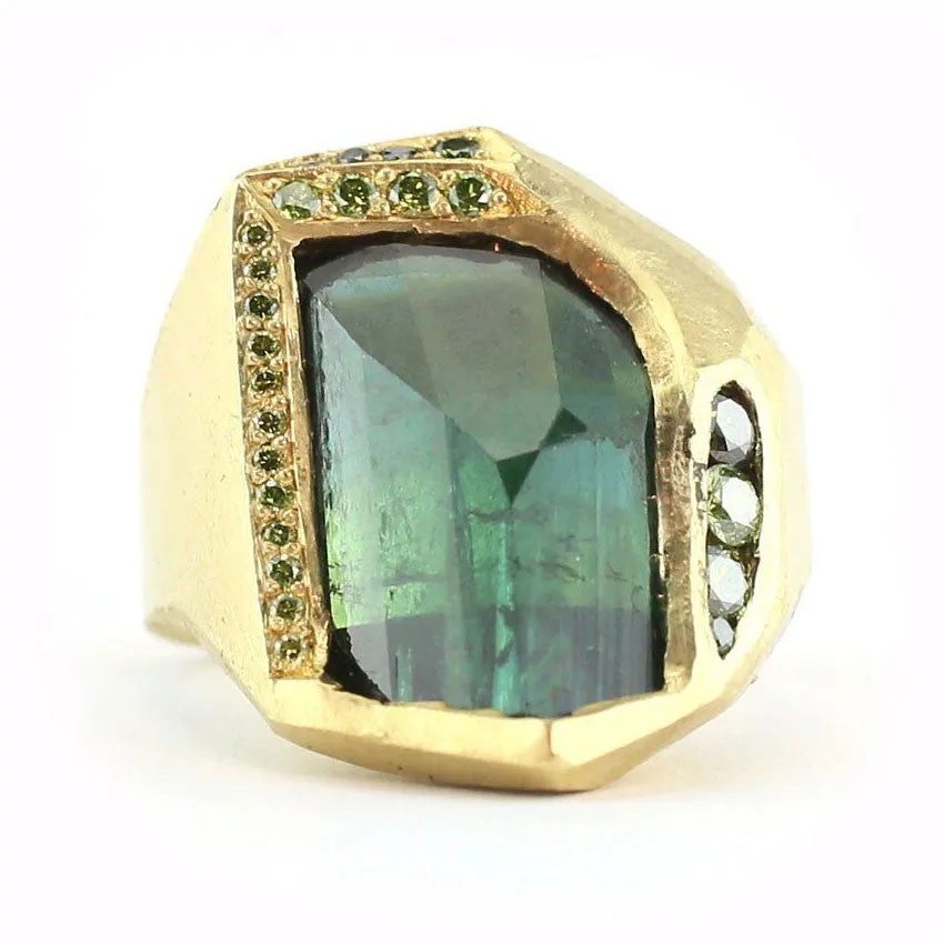 Magical Green Tourmaline Ring