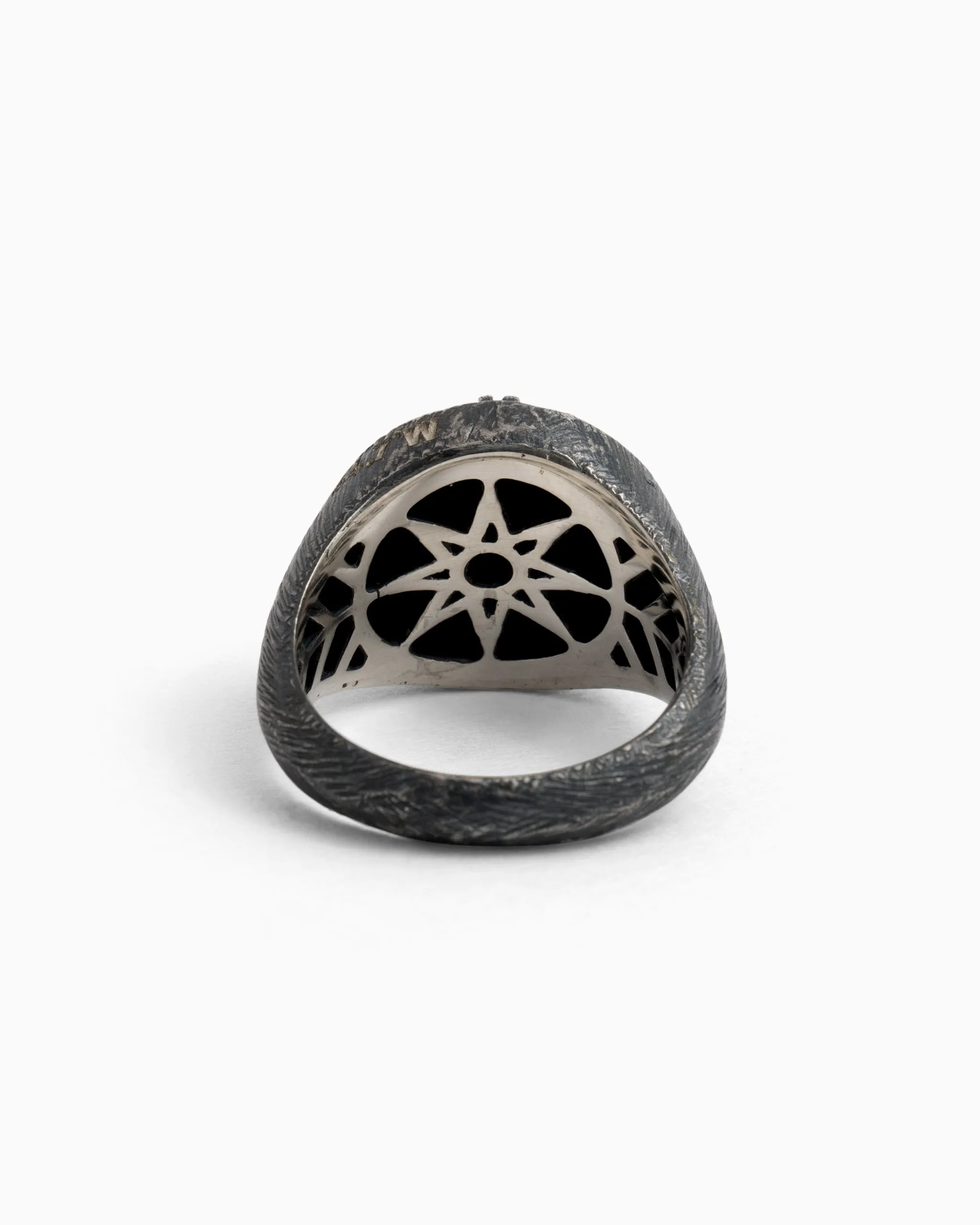 Marine Texture Compass Ring