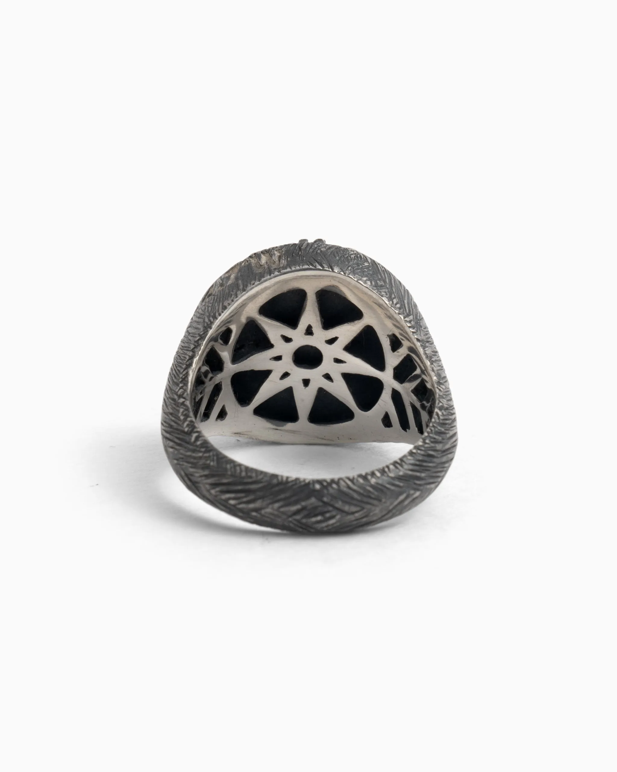 Marine Texture Compass Ring