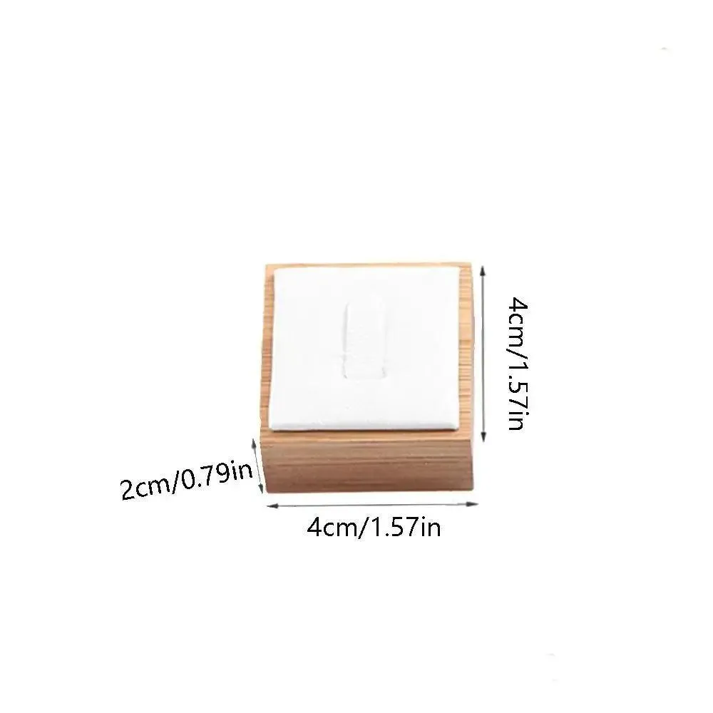 Market Jewelry Display Solid Color Travel Wedding Ring Box Wooden Jewelry Show Props Ring Holder Case Earrings Rings Organizer