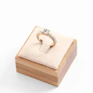 Market Jewelry Display Solid Color Travel Wedding Ring Box Wooden Jewelry Show Props Ring Holder Case Earrings Rings Organizer