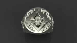 Master Mason S&C Skull  Ring