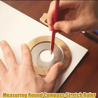 Measuring Round Ruler Aluminum Alloy And Stainless Steel Adjustable Flexible Circle Drawing Ruler Professional Measuring Tools