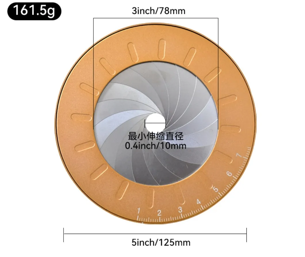 Measuring Round Ruler Aluminum Alloy And Stainless Steel Adjustable Flexible Circle Drawing Ruler Professional Measuring Tools