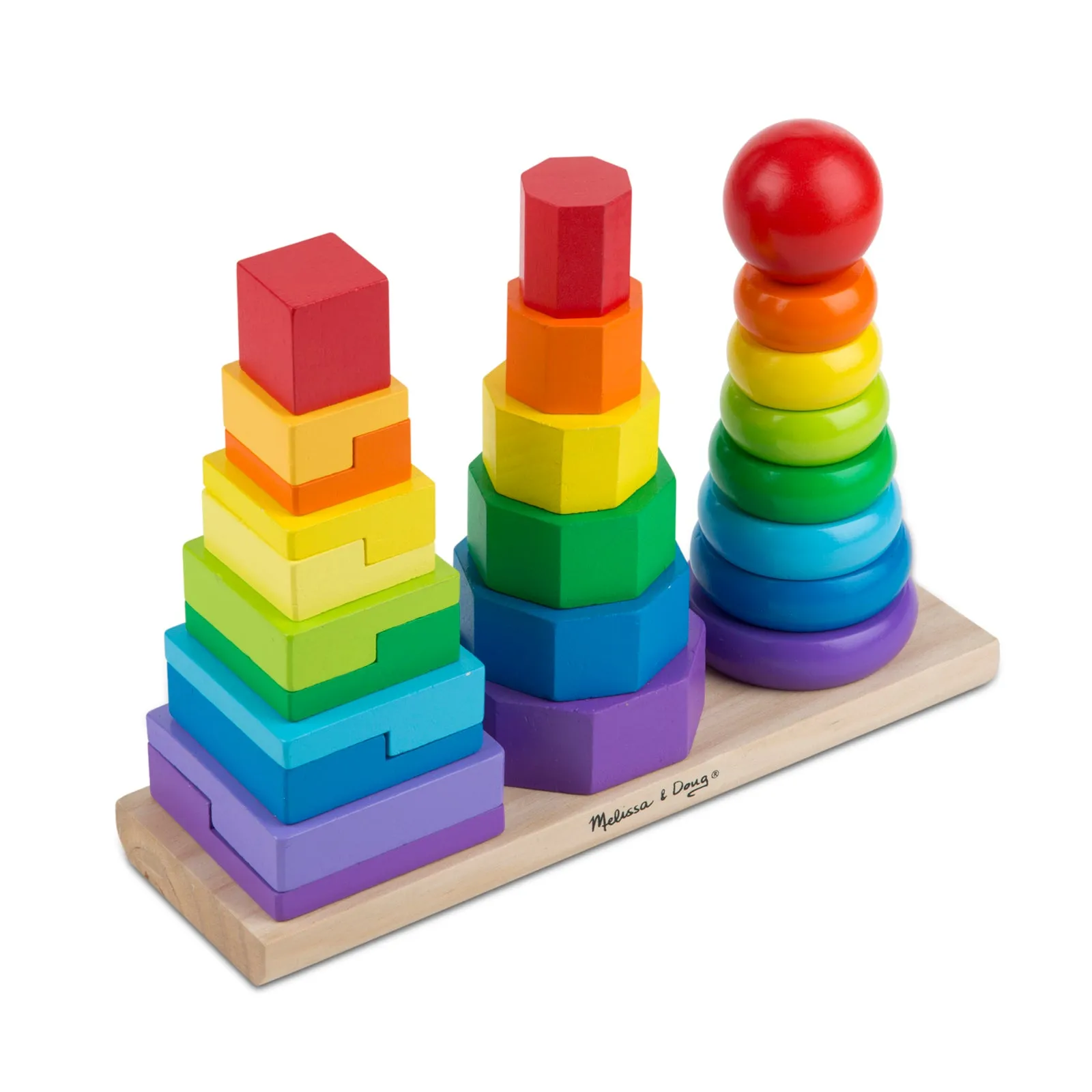Melissa & Doug Geometric Stacker Toddler Toy