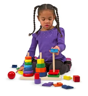 Melissa & Doug Geometric Stacker Toddler Toy