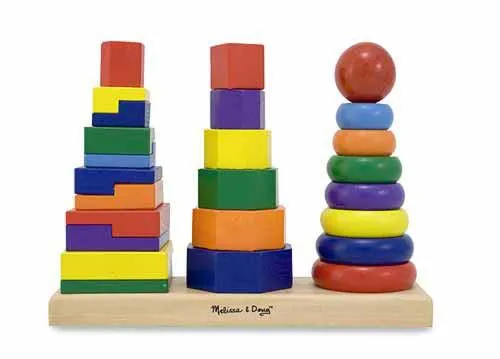 Melissa & Doug Geometric Stacker Toddler Toy