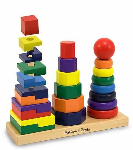 Melissa & Doug Geometric Stacker Toddler Toy