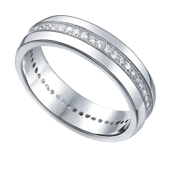 Men's Wedding Band Full-Eternity Diamond Ring