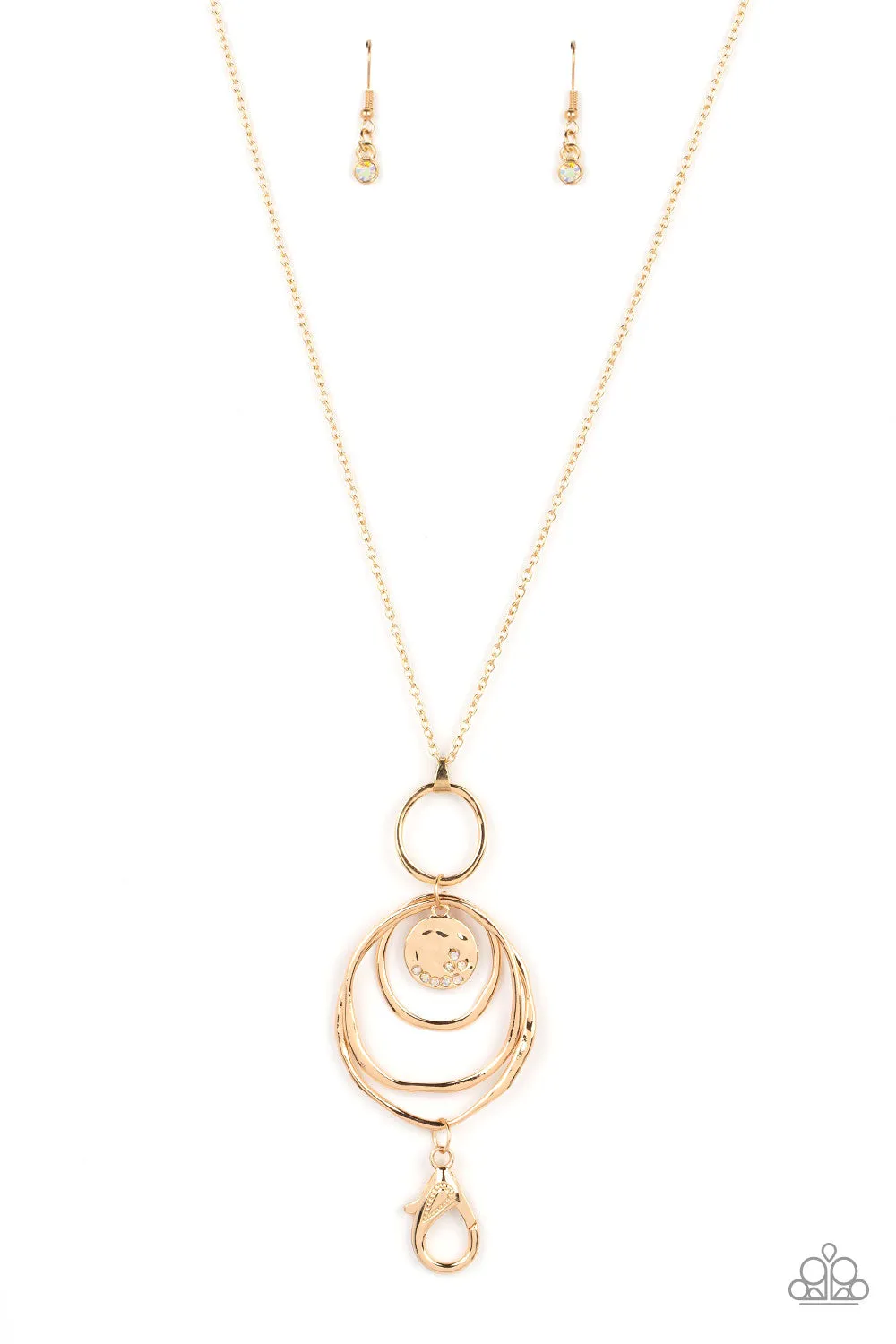 Mermaid Maestoso Gold Lanyard Necklace Paparazzi