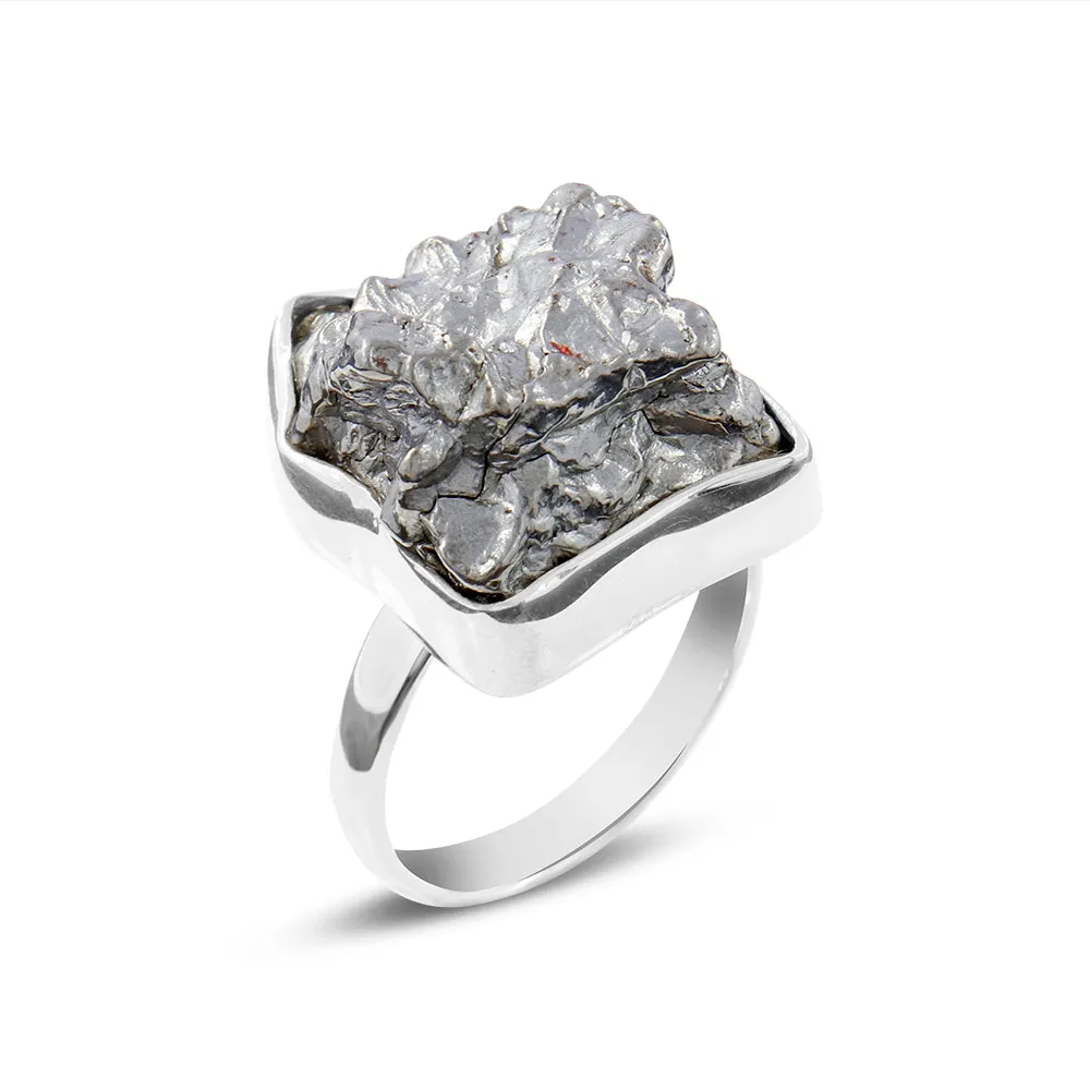 Meteorite Silver Rings