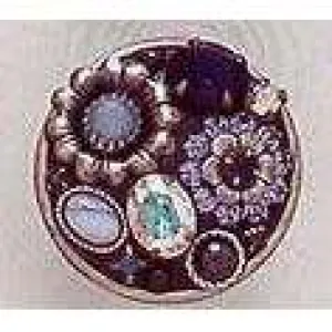 Michal Golan Blue Frost Floral Adjustable Ring