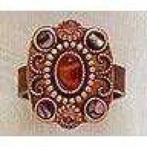Michal Golan Oval Tiger Eye Adjustable Ring