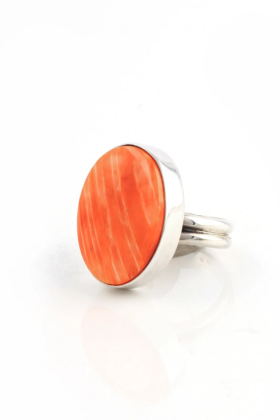 Modern Orange Spiny Oyster Ring size 7 1/2