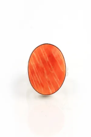 Modern Orange Spiny Oyster Ring size 7 1/2
