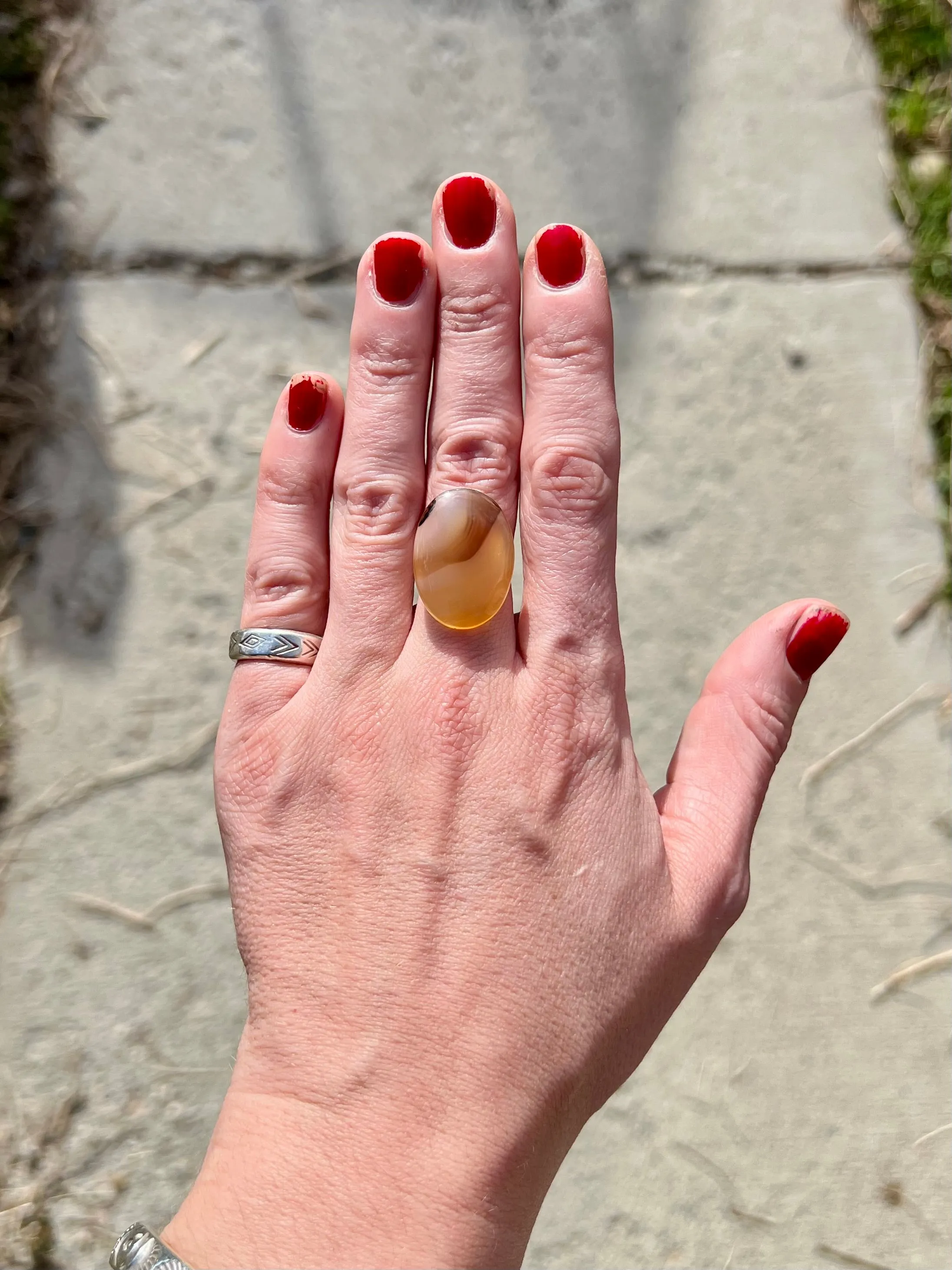Montana Agate Rope Ring - D
