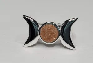 Moon Crescent Ring - Silver
