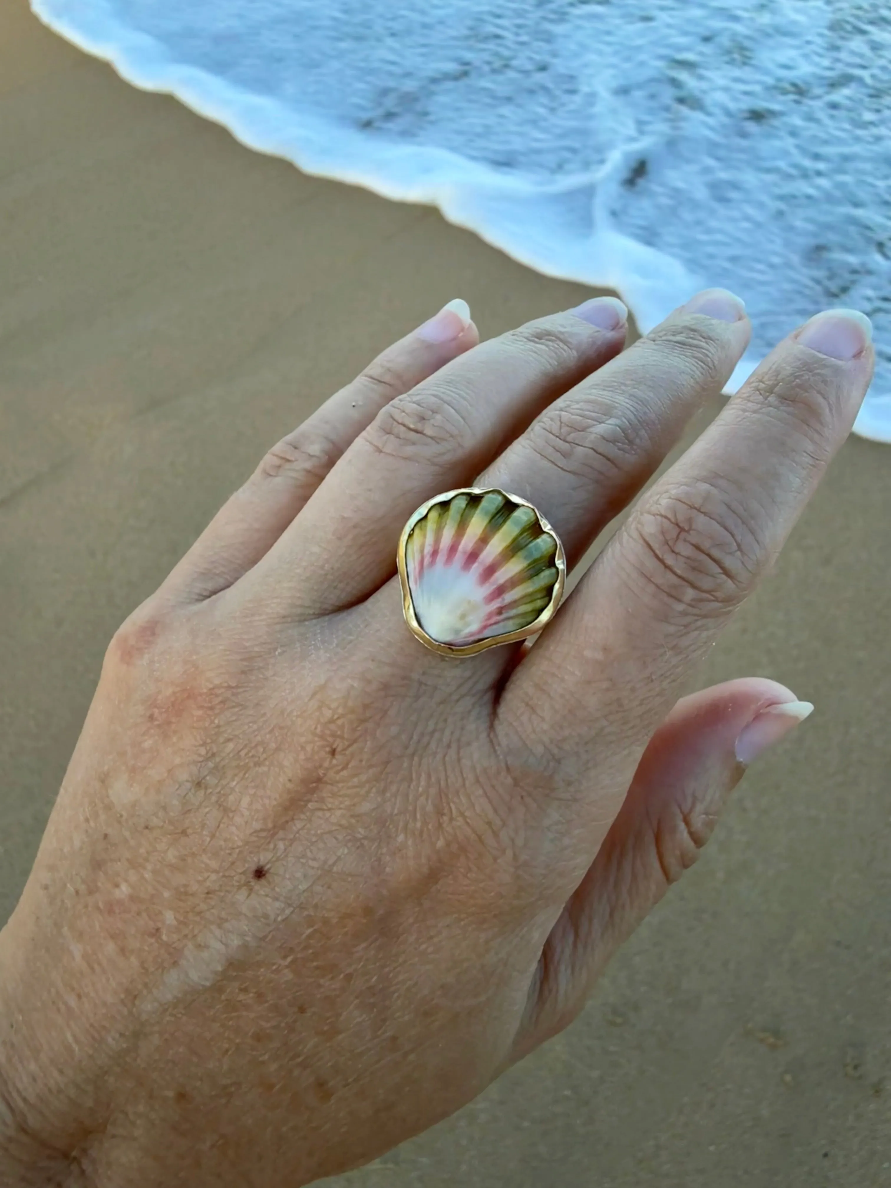 Moonrise Shell Rings in Gold Fill