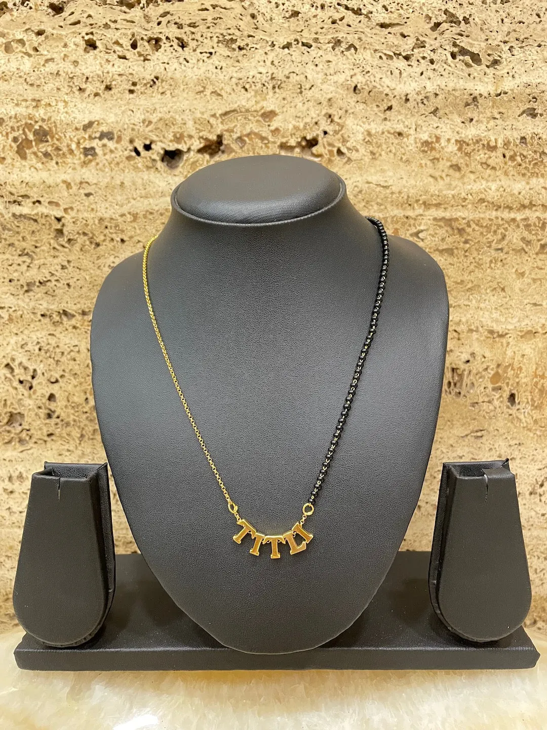Name With Half Chain - Half Mangalsutra
