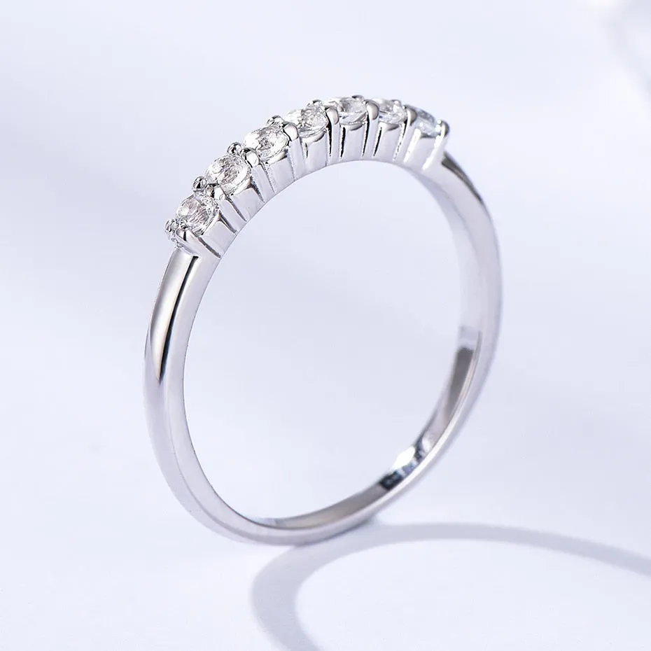 Natural Moissanite Gemstone Ring for Women 925 Sterling Silver
