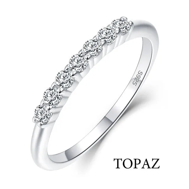 Natural Moissanite Gemstone Ring for Women 925 Sterling Silver