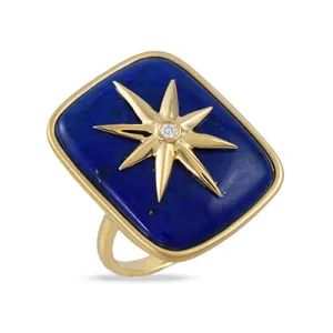 Northern Star Lapis Diamond Ring
