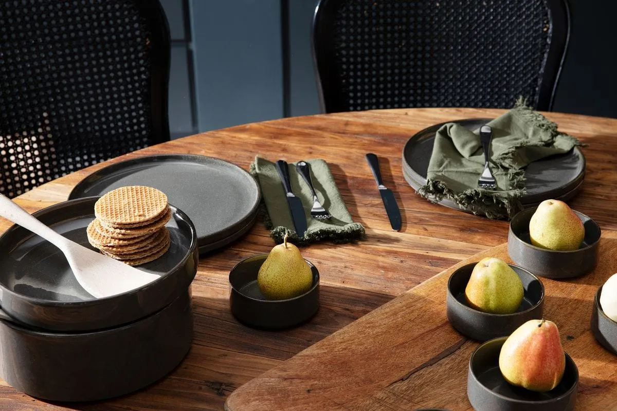 Omada Flat Stackable Cereal Bowl Grey OM-0000059