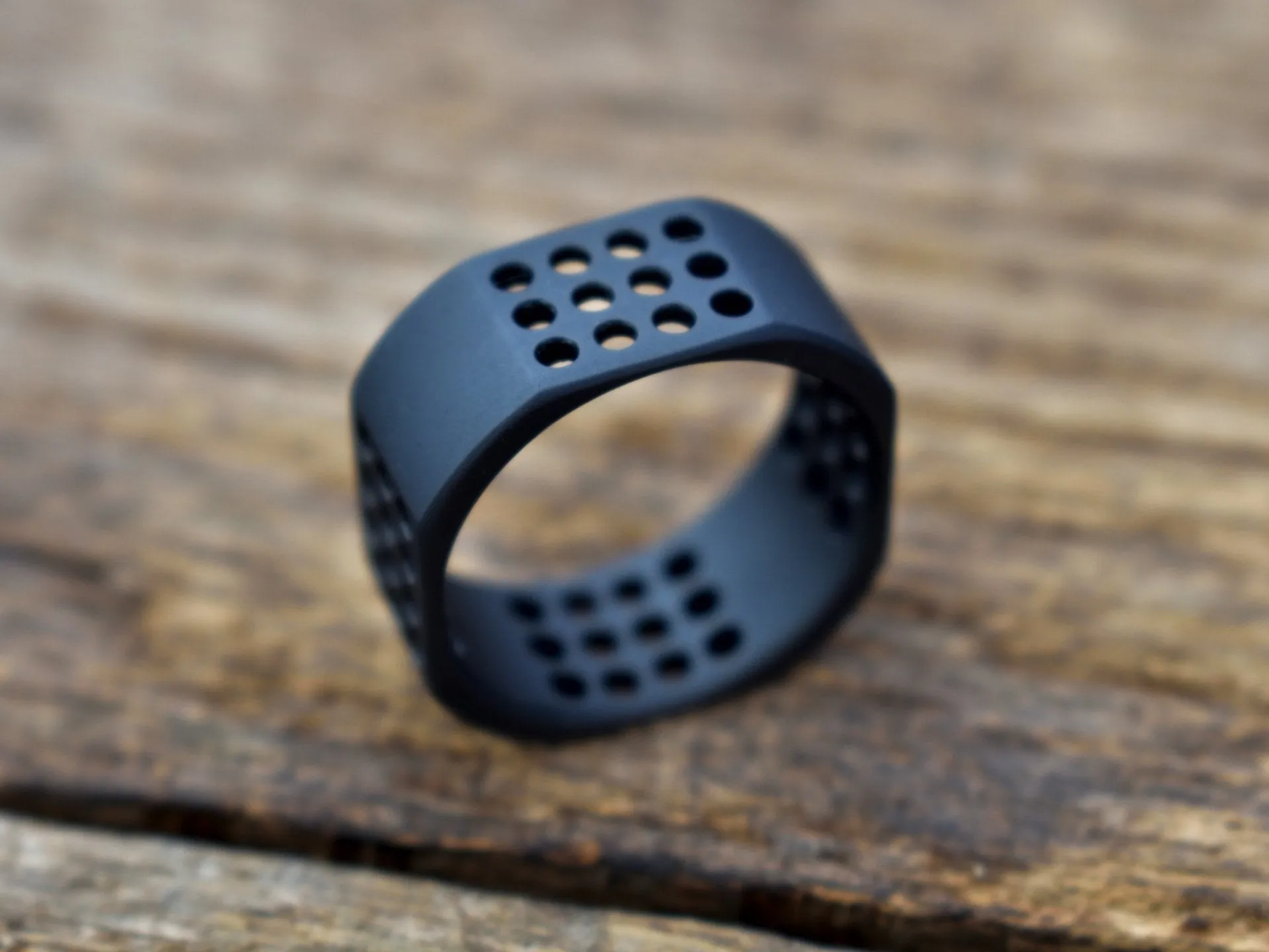 Origin X - Wide Matte Black Titanium Ring