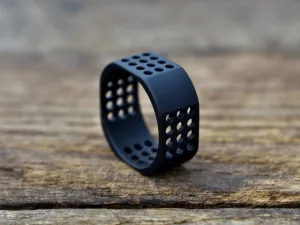 Origin X - Wide Matte Black Titanium Ring