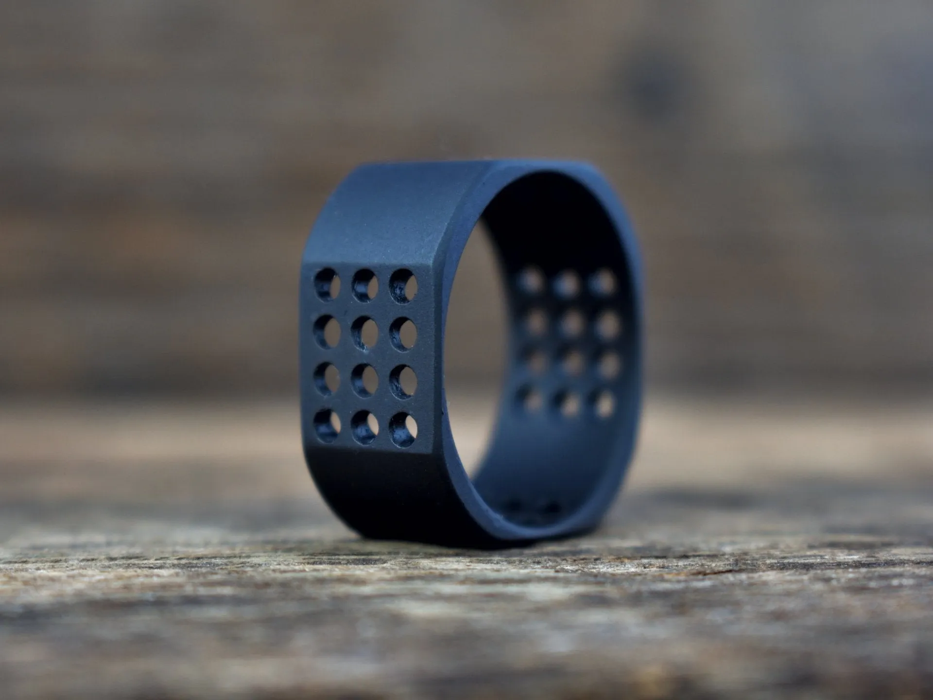 Origin X - Wide Matte Black Titanium Ring