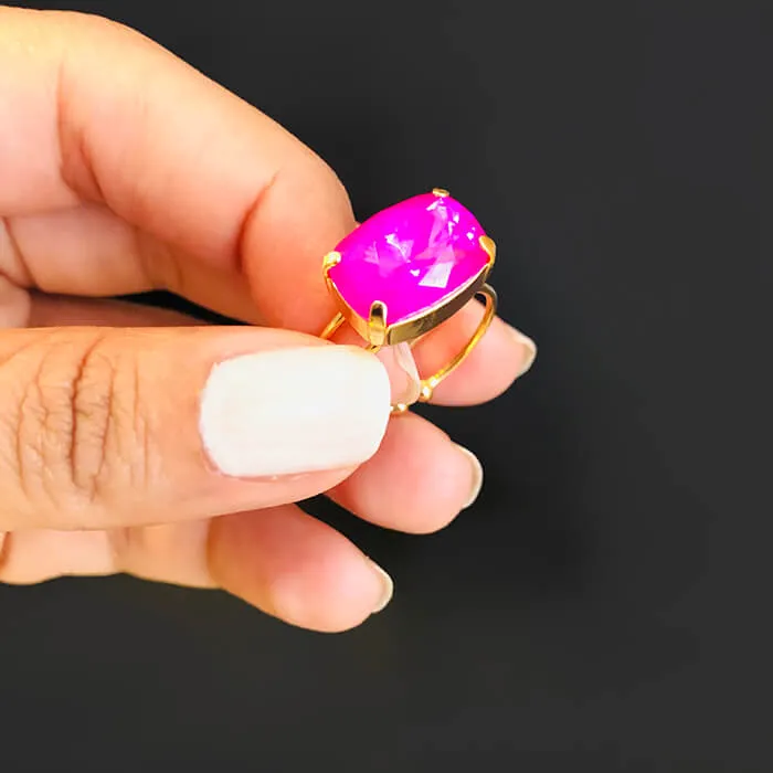 Orson Hot Pink Crystal Ring