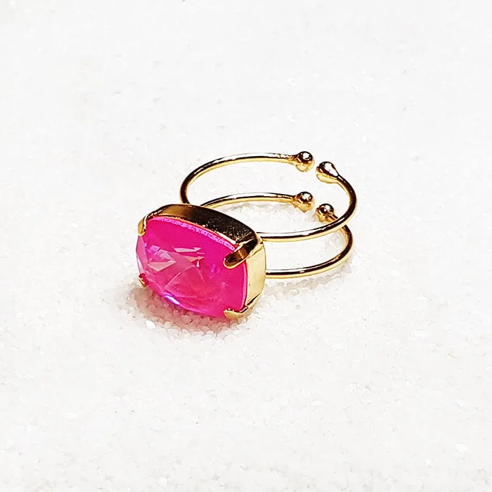 Orson Hot Pink Crystal Ring
